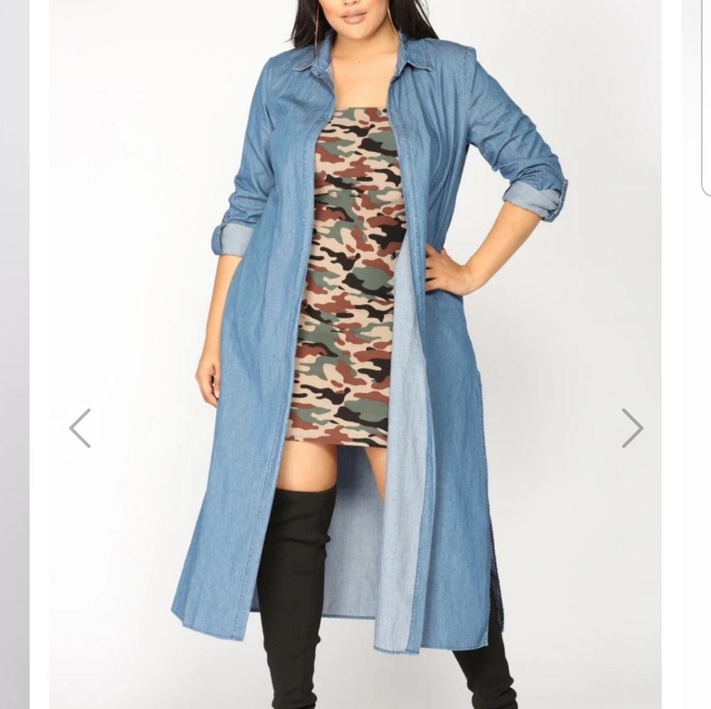 Duster Jacket Medium Wash